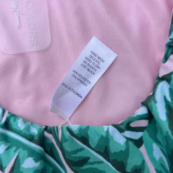 Watercolors by Kenny Flowers Tropical Leaf One Piece Swimsuit Cutout Medium - Picture 5 of 9